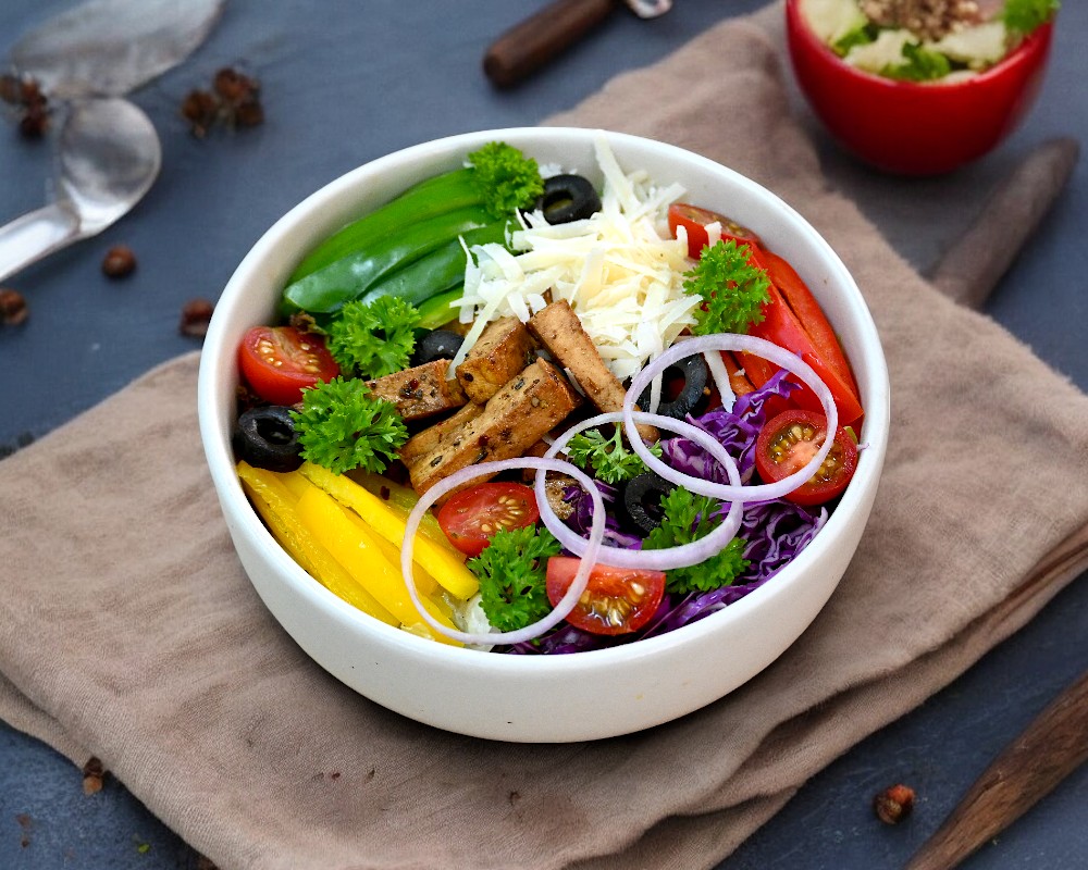 Grilled Tofu Caesar Salad