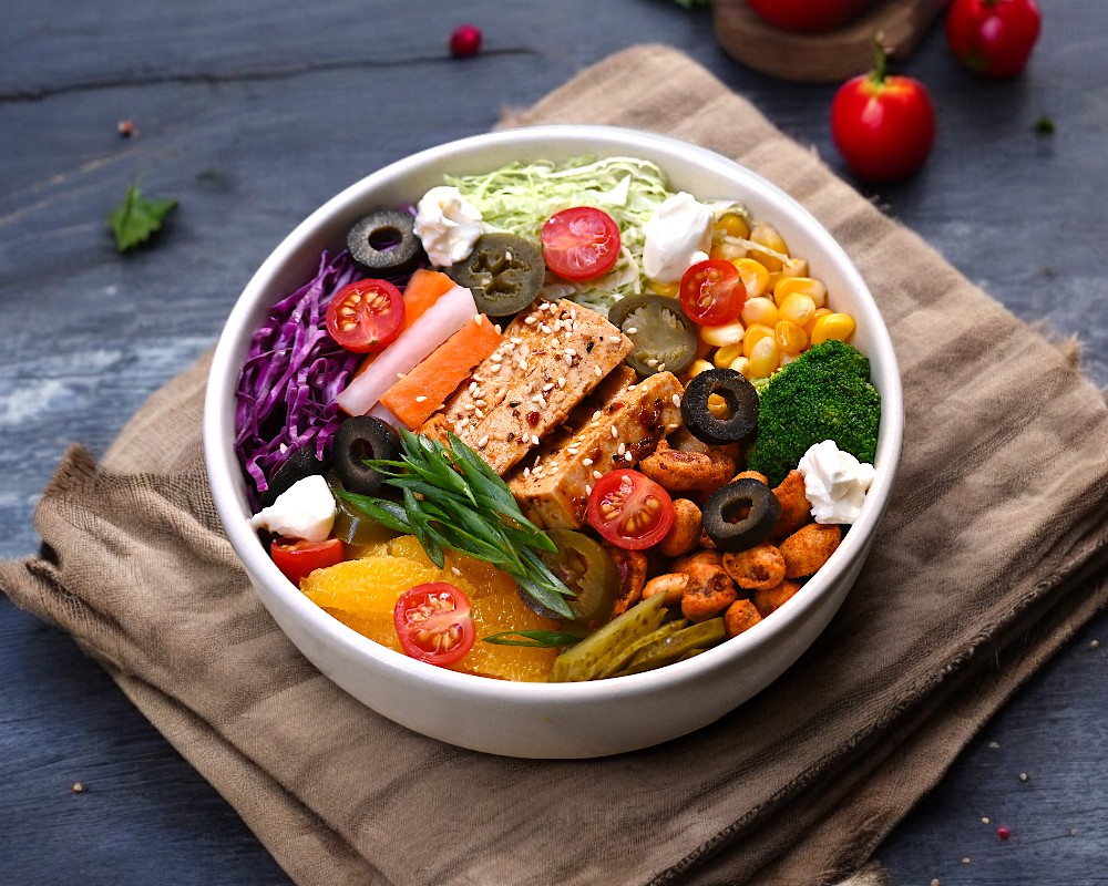 Teriyaki Glazed Tofu Salad